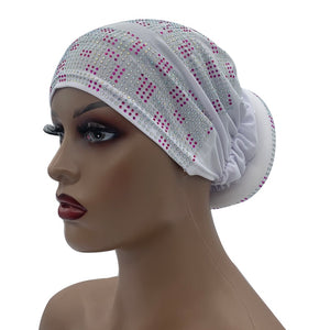 Only shop at Flexi Africa for Pleated Turban Cap with Padded Diamonds Design Elastic Muslim Headscarf Bonnet African Headwrap India Hats International Free Shipping Worldwide Pleated Turban Cap with Padded Diamonds Design Elastic Muslim Headscarf Bonnet African Headwrap India Hats.
