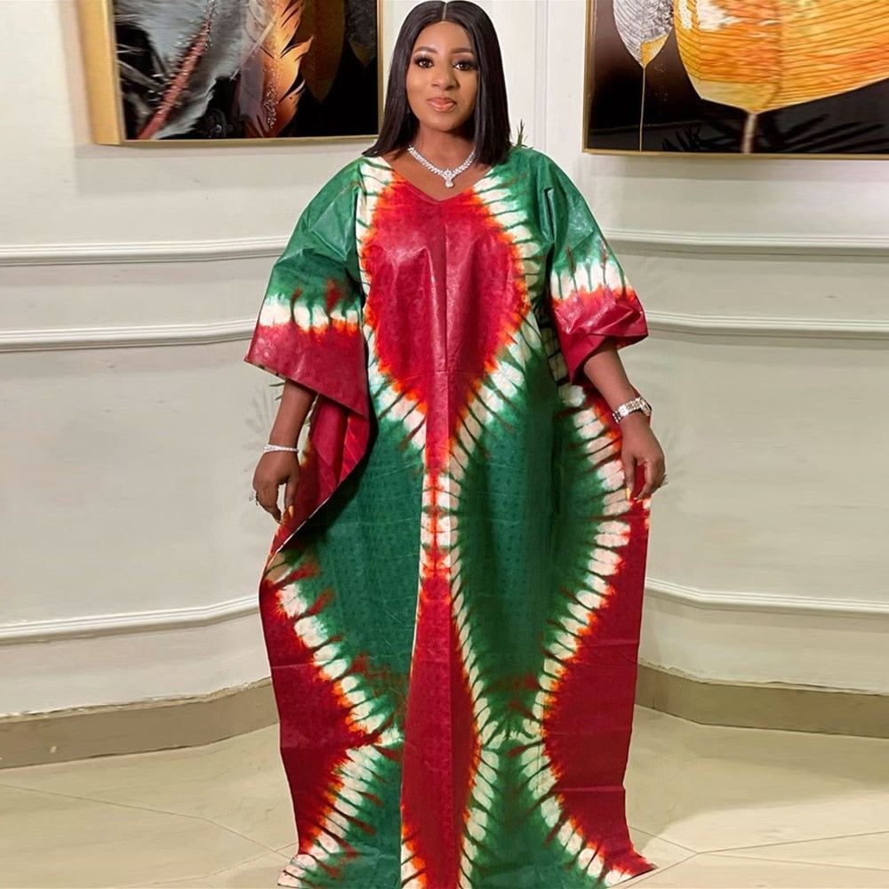 Stunning Plus Size Dashiki Print Boubou Dress - Perfect for Weddings and Special Occasions - Flexi Africa - Flexi Africa offers Free Delivery Worldwide - Vibrant African traditional clothing showcasing bold prints and intricate designs