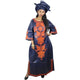Stunning African Bazin Riche Embroidery Long Dress and Scarf Set for Women - Perfect for Formal Occasions