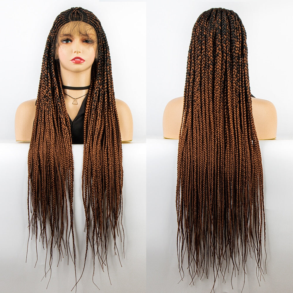 Get a Stunning Braided Look with Our 34 Inch Braided Full Lace Wig - Perfect for Any Occasion - Flexi Africa - Flexi Africa offers Free Delivery Worldwide - Vibrant African traditional clothing showcasing bold prints and intricate designs