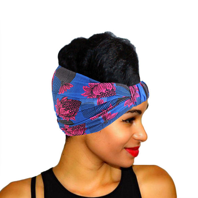 African Inspired Cotton Turban Headwrap for Women - Flexi Africa - Flexi Africa offers Free Delivery Worldwide - Vibrant African traditional clothing showcasing bold prints and intricate designs