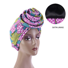 African Print Stretch Bandana Head Wrap Floral Ankara Dashiki Women - Free Delivery Worldwide only at Flexi Africa