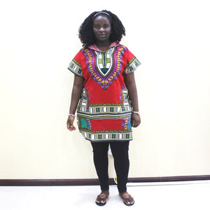 Dashikiage Yellow 100% Cotton African Dashiki Traditional Print WOMEN - Flexi Africa