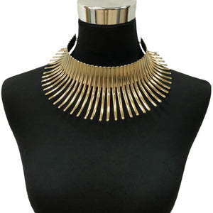 Shop the Latest designs of African Bib Torques Chokers Necklaces for Women, Metal Geometric Collar Necklace, Link Chains in Silver and Gold African Bib Torques Chokers Zinc Alloy Metal Geometric Necklaces Link Chain For Women at Flexi Africa.