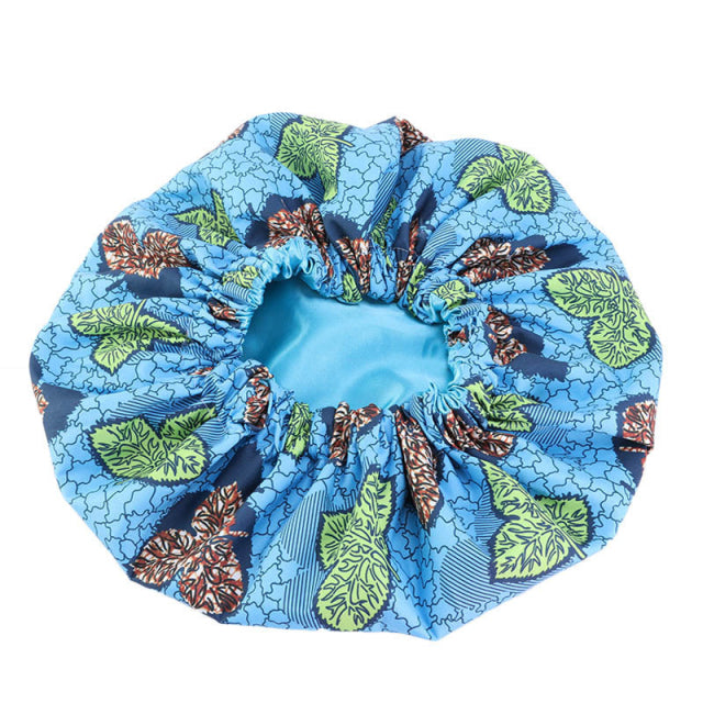Elevate Your Look with Double Satin African Headtie Fashion Print Women Turban Cap - Flexi Africa - Flexi Africa offers Free Delivery Worldwide - Vibrant African traditional clothing showcasing bold prints and intricate designs