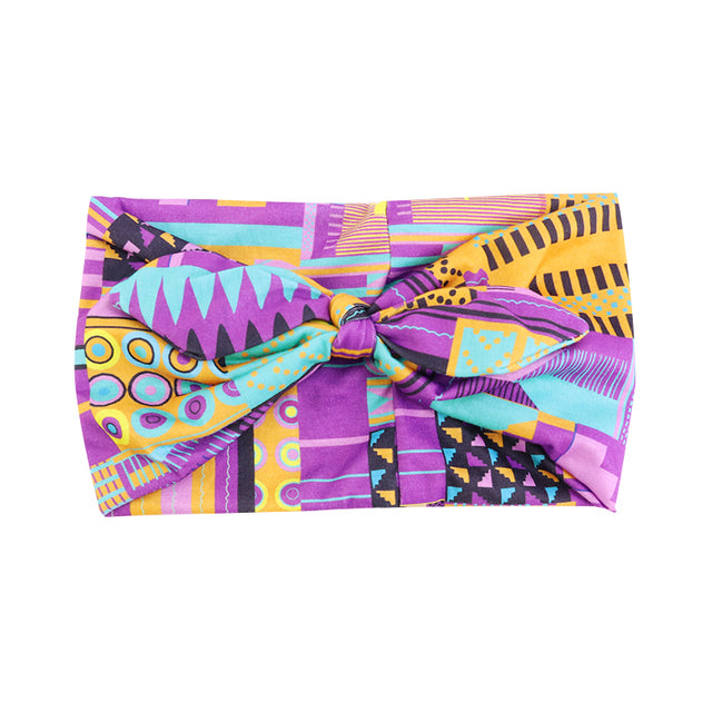 Effortlessly Chic: African Pattern Polyester Print Headband for Women - Flexi Africa offers Free Delivery Worldwide.