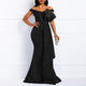 Shop now at only Flexi Africa Bodycon Off the Shoulder Sexy Women Dress Elegant African Ladies Mermaid Beaded Lace Wedding Evening Party Maxi Dresses New Year Clothes Express Delivery International Shipping at Flexi Africa!