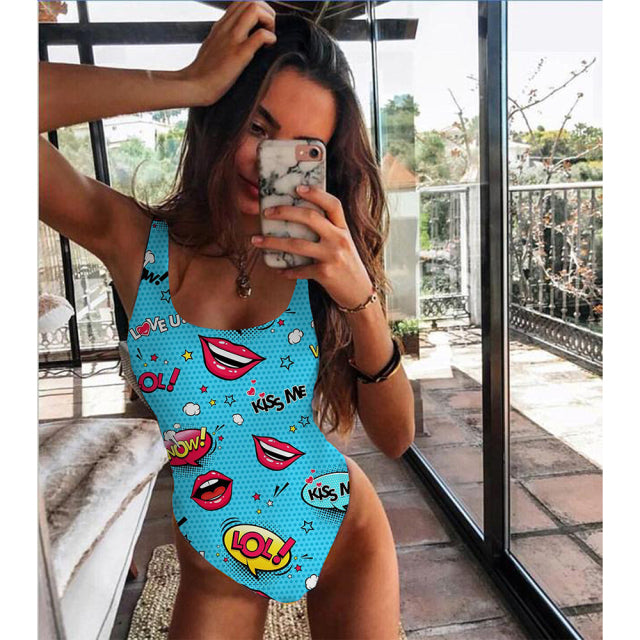 Stylish Bandage Monokini: Push-Up 1PC Swimsuit for Women, Perfect for Summer Swimwea - Flexi Africa - Flexi Africa offers Free Delivery Worldwide - Vibrant African traditional clothing showcasing bold prints and intricate designs