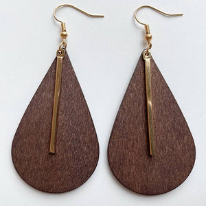 Shop Now only at Flexi Africa for Good Quality Cheap Price Zinc Alloy Geometric Wood Earrings for Women Trendy Natural Wooden Statement Earrings Handmade Africa Jewelry Express International Delivery Shipping at Flexi Africa!
