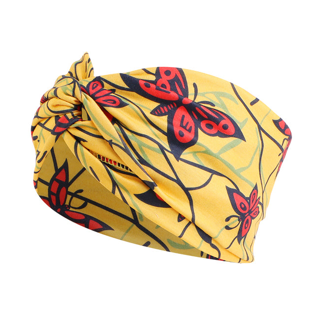 African Print Stretch Bandana Head Wrap Floral Ankara Dashiki Women - Flexi Africa - Flexi Africa offers Free Delivery Worldwide - Vibrant African traditional clothing showcasing bold prints and intricate designs
