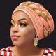 Shop Women African Auto Geles Headtie Already Made Multi Color Wedding Organic Fabric Embroidered Jacquard Gauze Free International Express Worldwide Shipping at Flexi Africa!