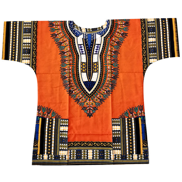 Authentic African Dashiki Printed T-Shirts for Men - Flexi Africa - Flexi Africa offers Free Delivery Worldwide - Vibrant African traditional clothing showcasing bold prints and intricate designs