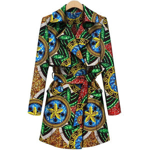 Shop Now AFRIPRIDE Casual African Coats for Women Bazin Riche Ankara Print Pure Cotton Coats Private Custom Wax Batik Lining Outwear Long Jacket Shipping Delivery International Free at Flexi Africa!