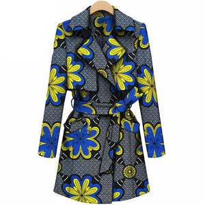 Shop Now AFRIPRIDE Casual African Coats for Women Bazin Riche Ankara Print Pure Cotton Coats Private Custom Wax Batik Lining Outwear Long Jacket Shipping Delivery International Free at Flexi Africa!