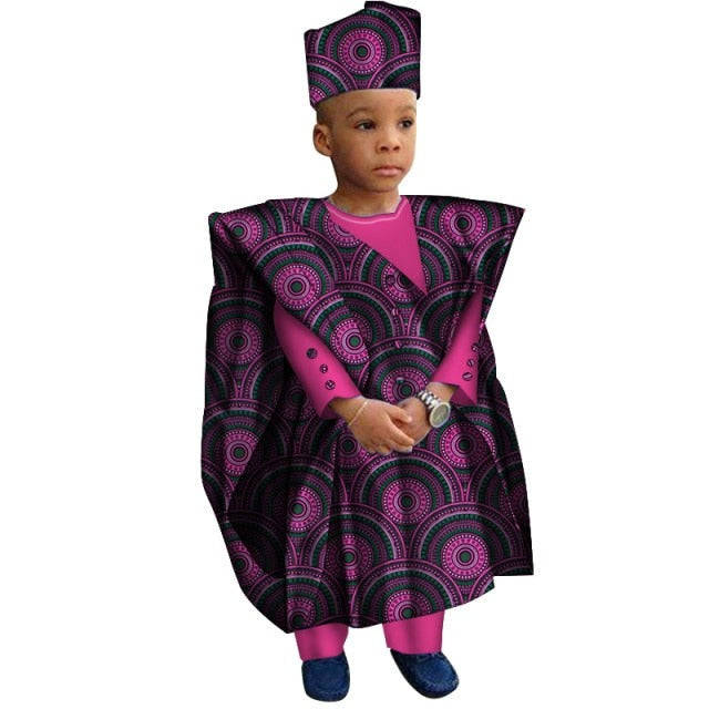 African Traditional Wax Print Clothes - Includes Head Scarf, Top, and Pants - Flexi Africa - Flexi Africa offers Free Delivery Worldwide - Vibrant African traditional clothing showcasing bold prints and intricate designs