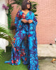 Women Africa Abaya 2 Piece Set African Dashiki Chiffon Polyester Fashion Two Piece Suit Wide Tops + Long Pants Party Free Size For Ladies - Flexi Africa - Flexi Africa offers Free Delivery Worldwide - Vibrant African traditional clothing showcasing bold prints and intricate designs