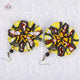 Make a Bold Statement with our Handmade African Cotton Geometric Fabric Earrings - Perfect for any Fashion-Forward Woman