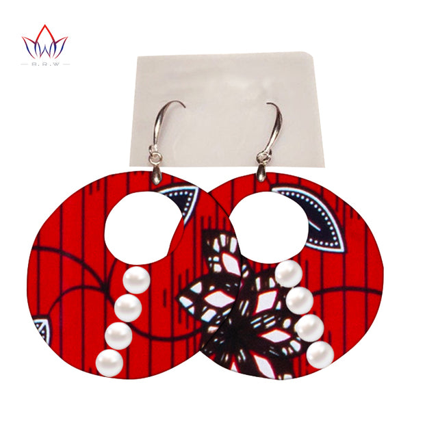 Handmade African Cotton Geometric Fabric Earrings - Flexi Africa - Flexi Africa offers Free Delivery Worldwide - Vibrant African traditional clothing showcasing bold prints and intricate designs