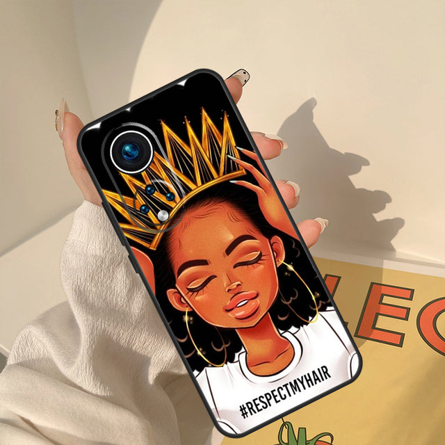 Stylish Black Girl Phone Case for Huawei - Flexi Africa - Flexi Africa offers Free Delivery Worldwide - Vibrant African traditional clothing showcasing bold prints and intricate designs