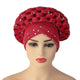 Shop now only at Flexi Africa for African Women Polyester Auto Gele Headties Aso Oke Muslim Adjustable Turban Caps with Rhienstone Nigerian Ready To Wear Bonnet Head Wraps Express International Worldwide Shipping Delivery Good Quality Cheap Price only at Flexi Africa!